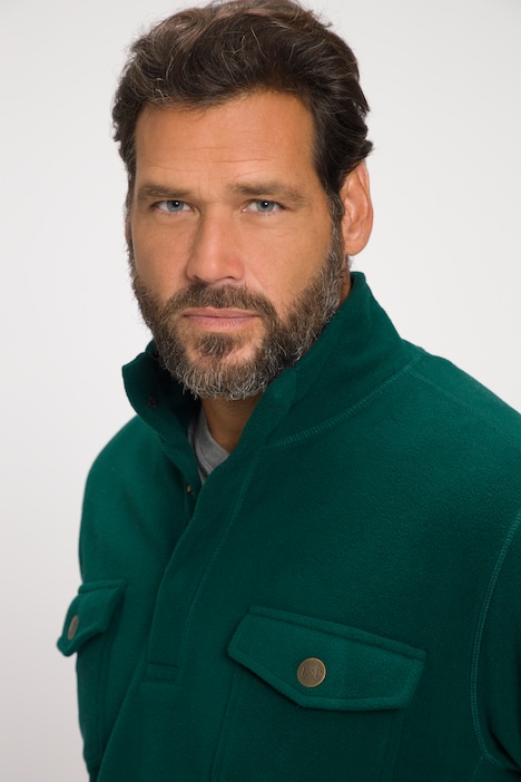 Fleece-Troyer, Stehkragen, langarm