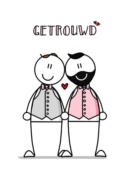 YH Tekent | Huwelijkskaart | LHBTIQ  | Getrouwd