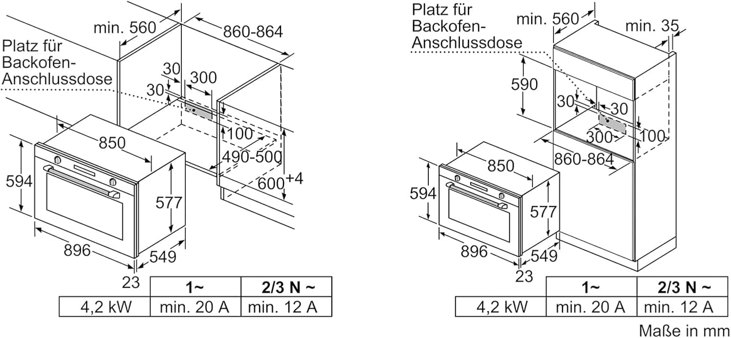 Siemens VB578D0S0 iQ500 Einbau-Backofen (Elektro, Einbau), 90 x 60 cm, 112 l, Schnellaufheizung, activeClean, lightControl, Digital Display, Heißluft, Edelstahl
