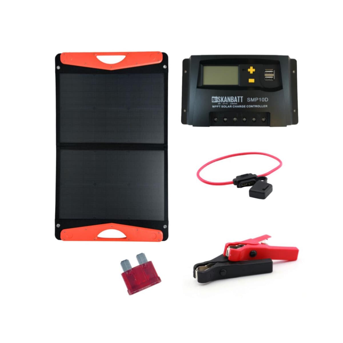 SKANBATT Solcellepakke 12V Båt Sammenleggbar 60W 10A MPPT