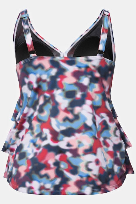 Tankini, Volants, Softcups, Träger verstellbar, recycelt