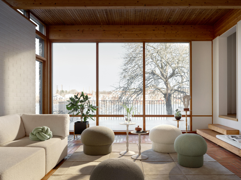 Design House Stockholm Uno poef 50 brown