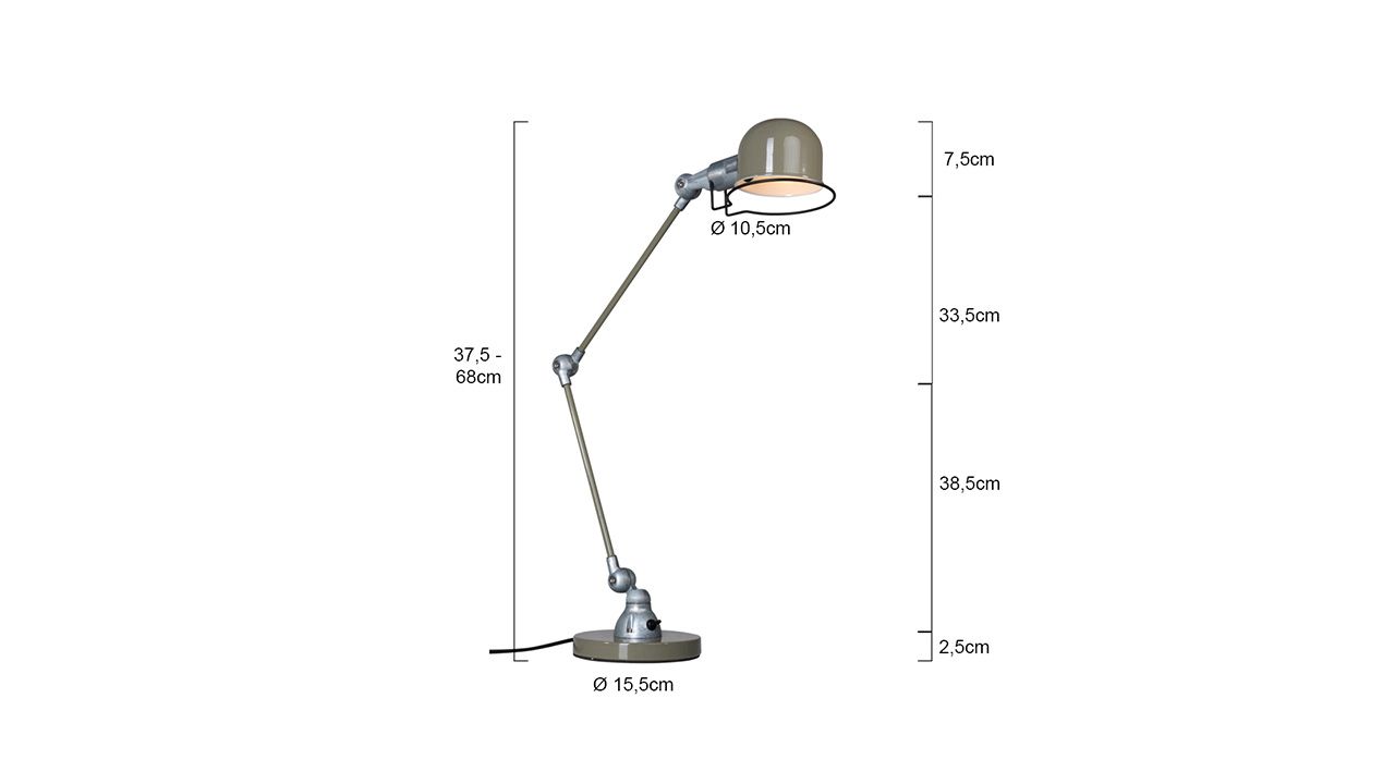 Tafellamp 7655G Davin Mexlite ⌀15.5  cm