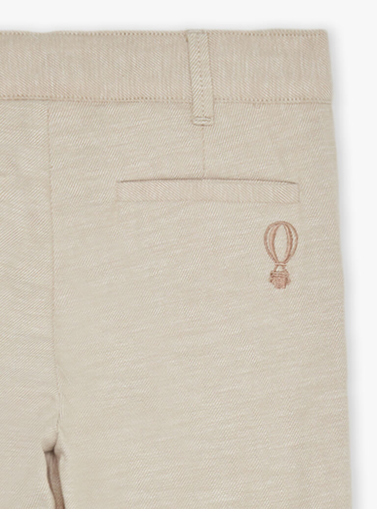 Pantalon beige en lin
