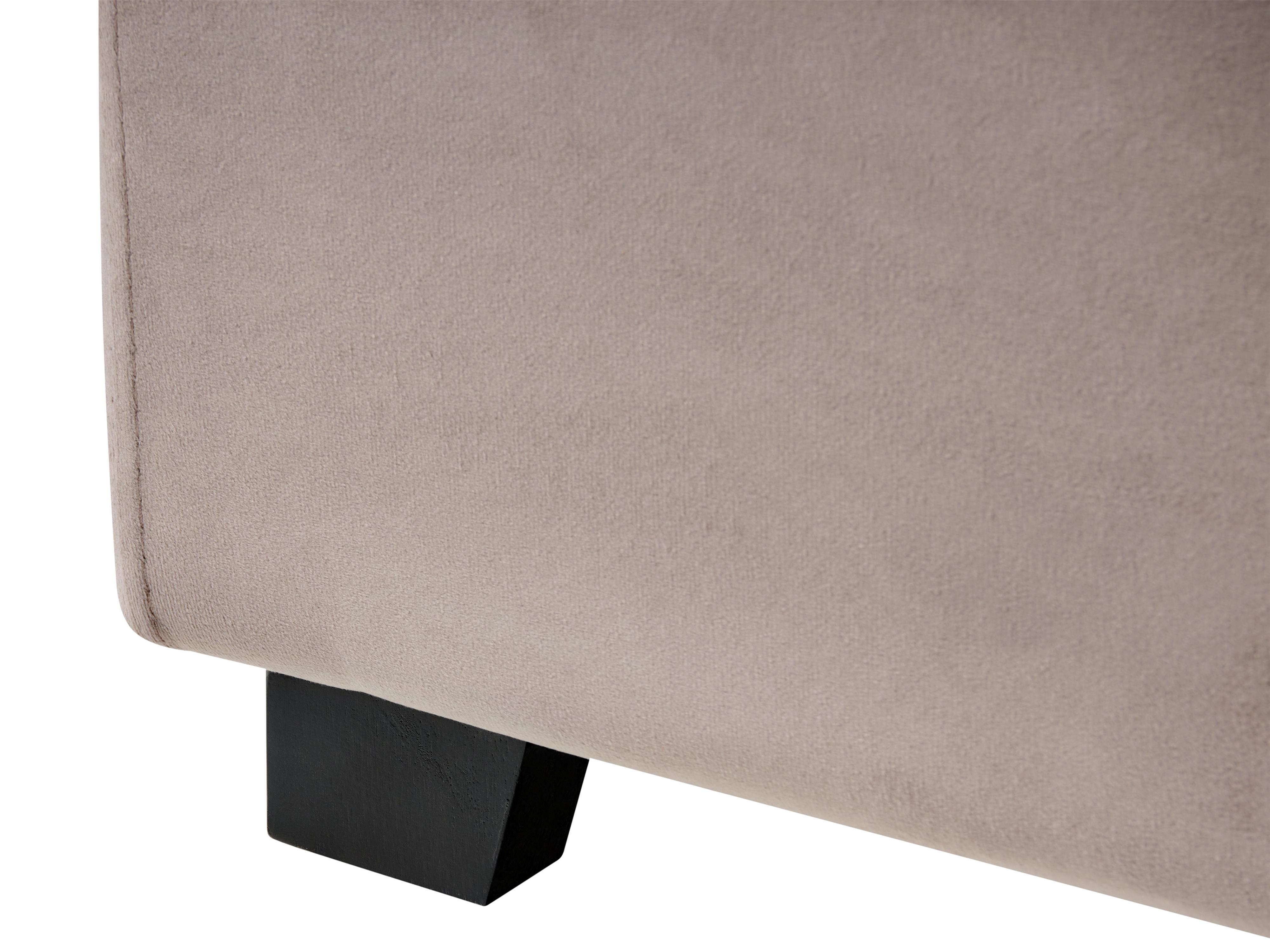 Bed Fluweel ROUEN 140 x 200 cm Taupe