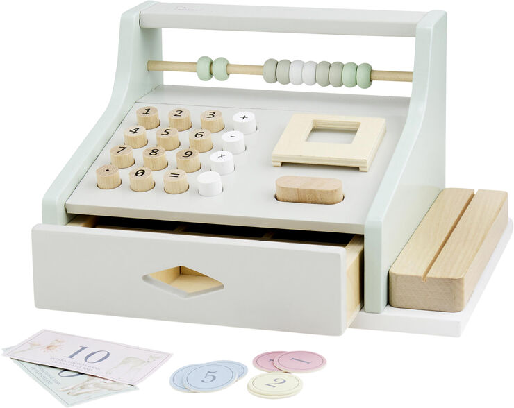 Cam Cam Copenhagen Wooden Cash Register, Mix - Dusty Green Dusty green