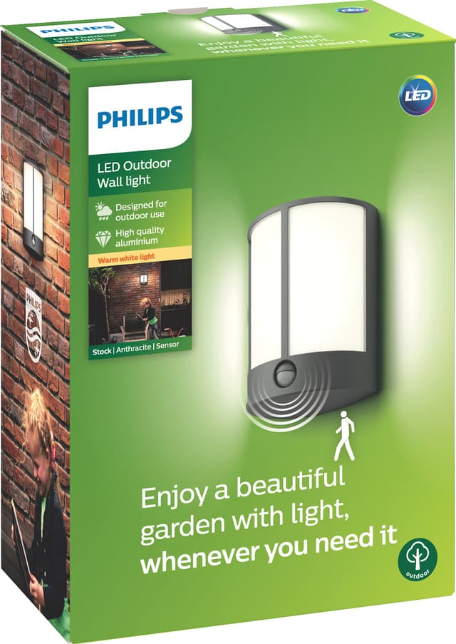 Philips Stock IR udendørs væglanterne 5,5W
