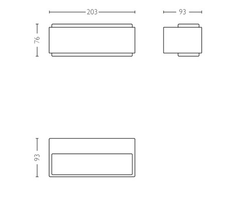 LED buitenwandlamp 2x4,5W 1000 lm 2700 KB 20,3 cm antraciet