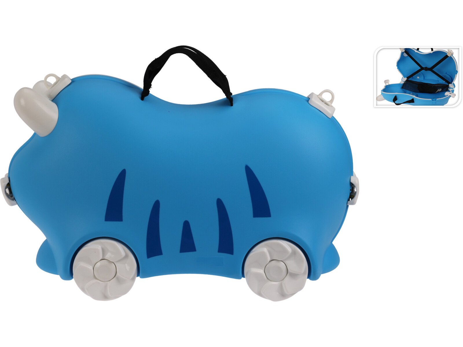 MALA DE CABINE INFANTIL RIGIDA AZUL4 RODAS 52X21X32CM
