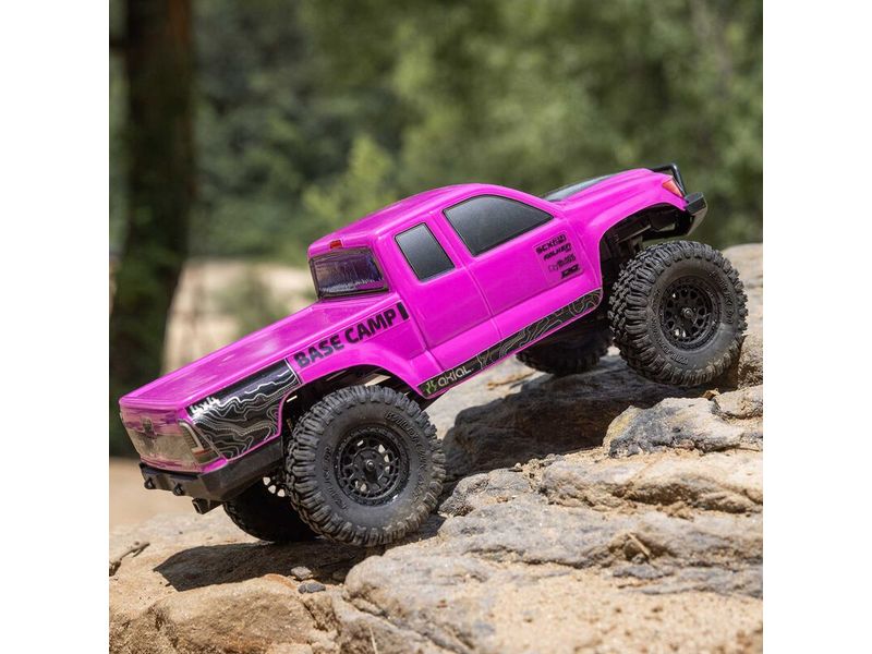 Axial Rock Crawler SCX24 Base Camp 4WD, Pink RTR 1:24 Rock Crawler Brushed RTR mit Akku & Ladegerät