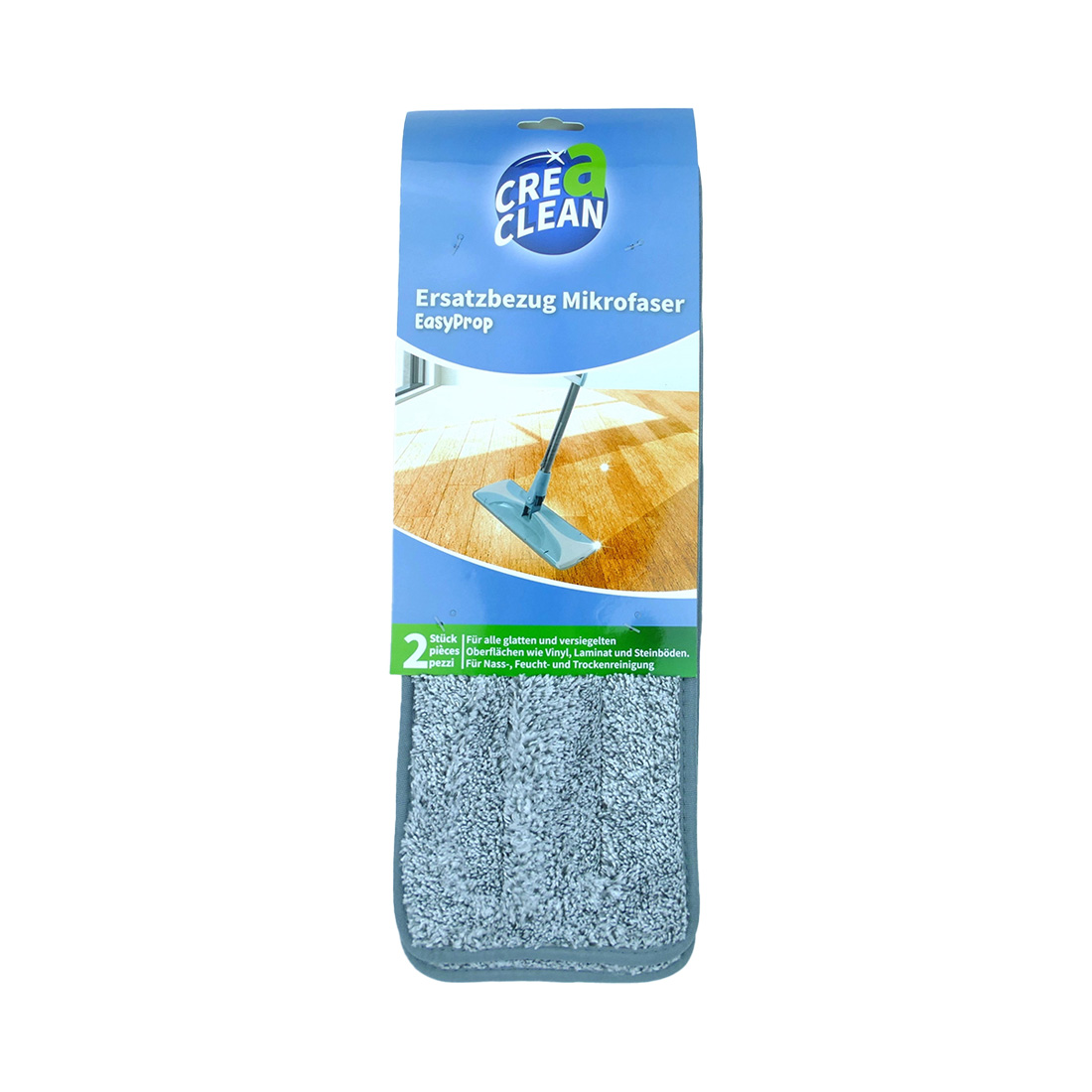 CREaCLEAN Ersatzpads für Mop Easy Prob, 2 Stk.