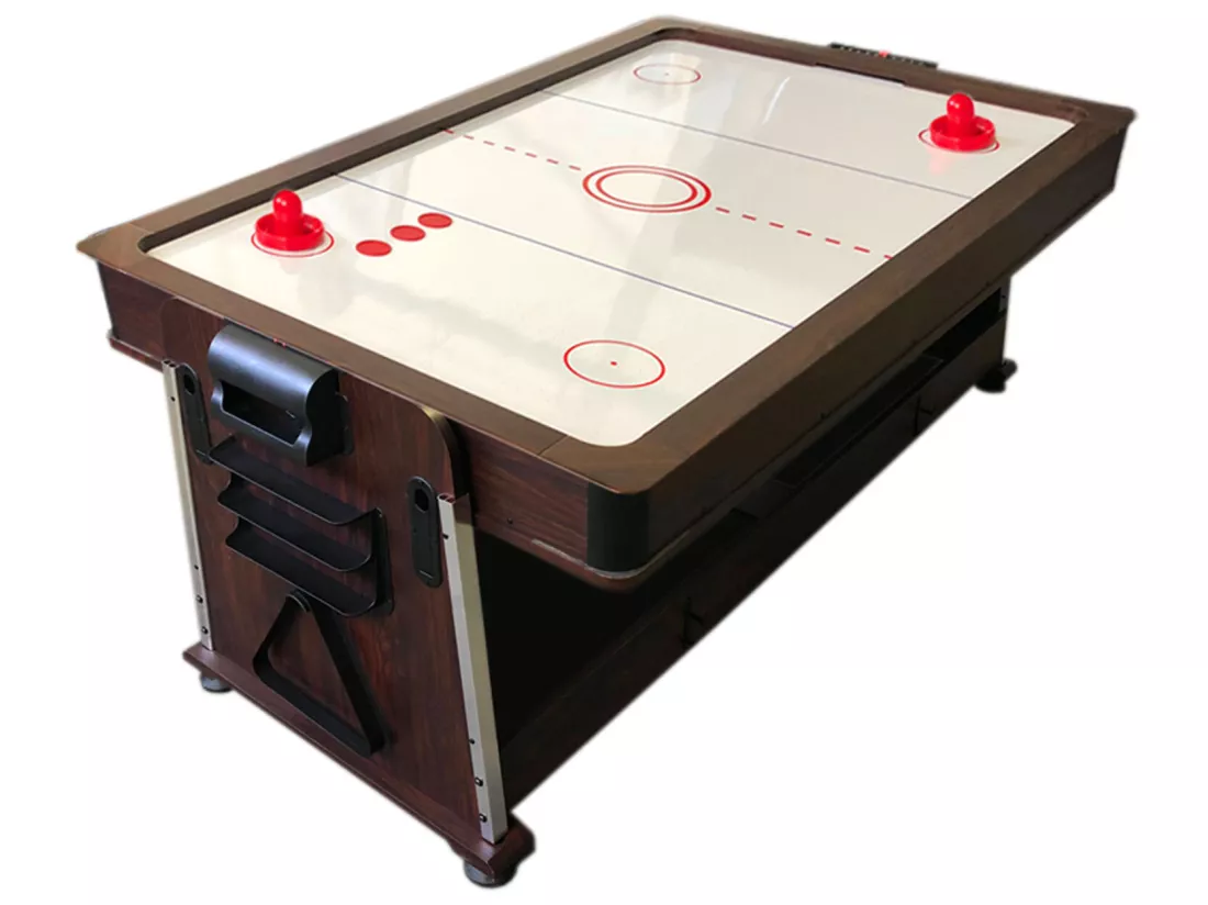 Table de Billard 7 pieds Multi-jeux bleu Air Hockey + Table de Tennis – Stark