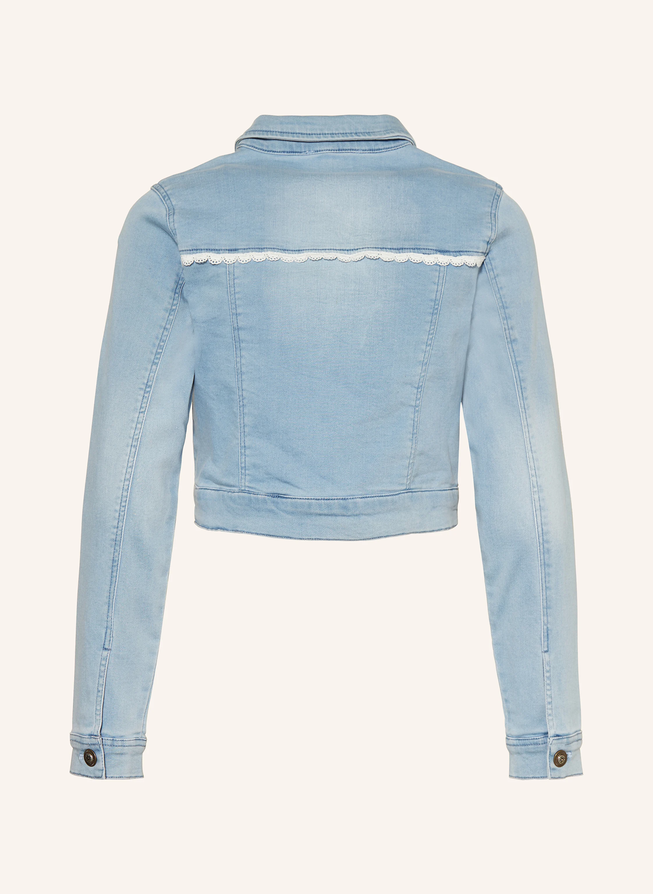 DANAMADE Jeansjacke mit Spitze und Pailletten