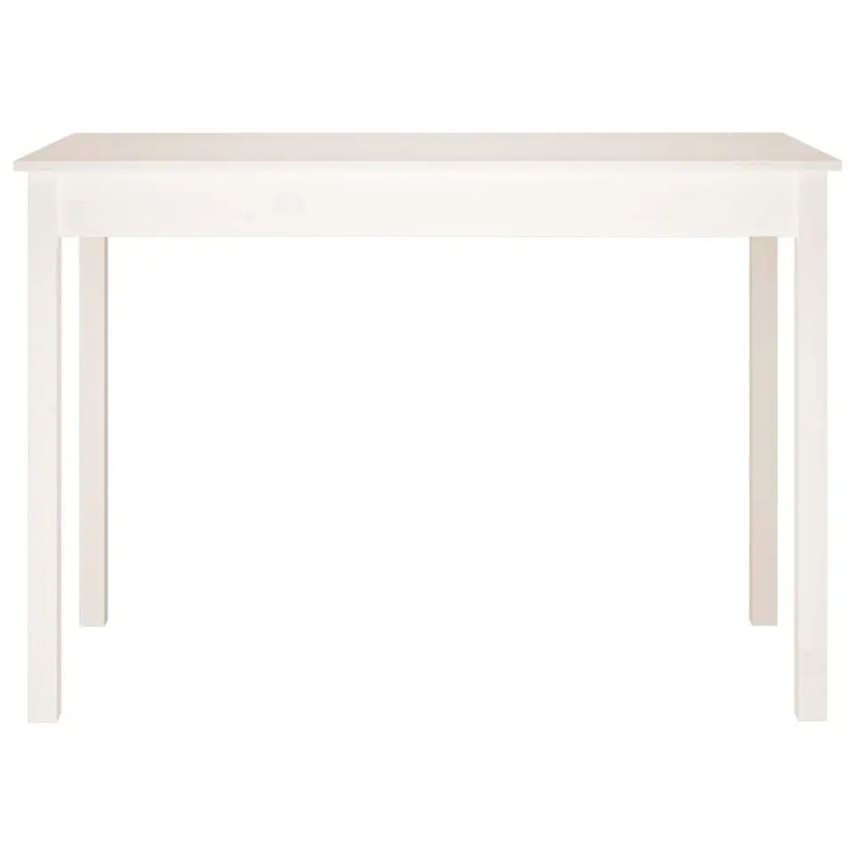 vidaXL Eettafel - Rechthoekige tafel - Wit - Massief grenenhout - 110x55 cm