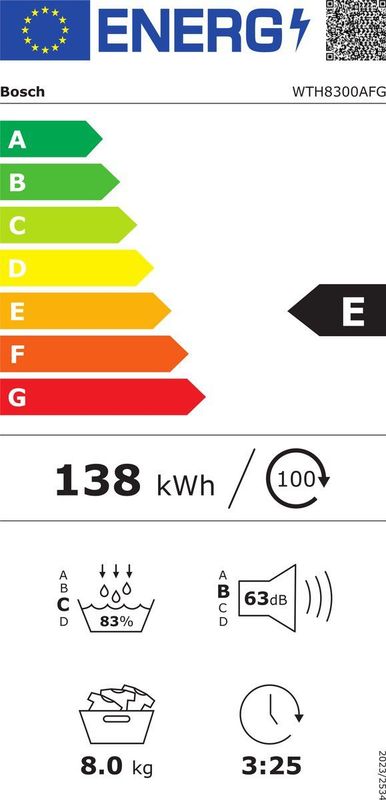 Bosch WTH8300AFG - Warmtepompdroger - 8 kg - Energielabel A++