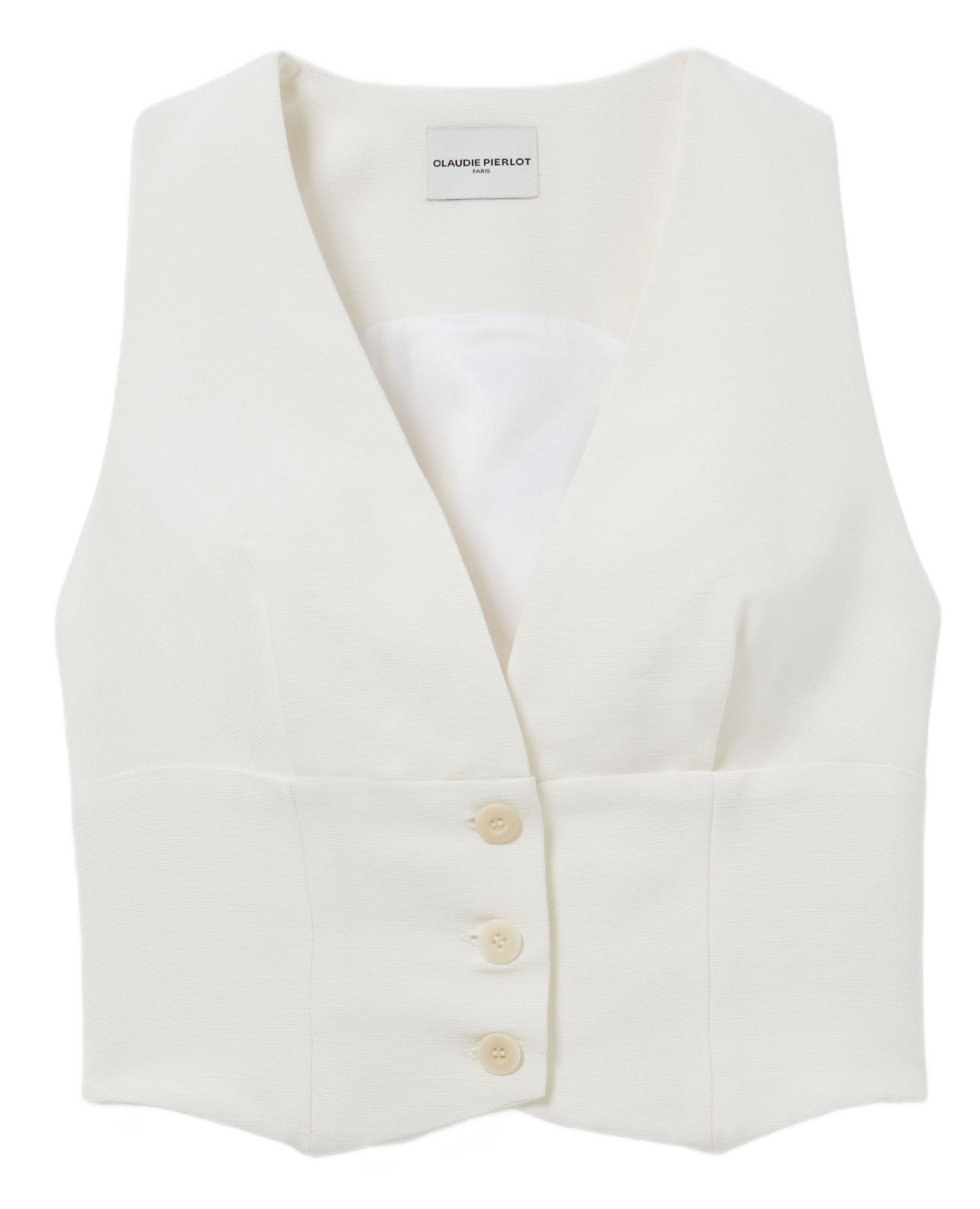 Top veston boutonné | Blanc