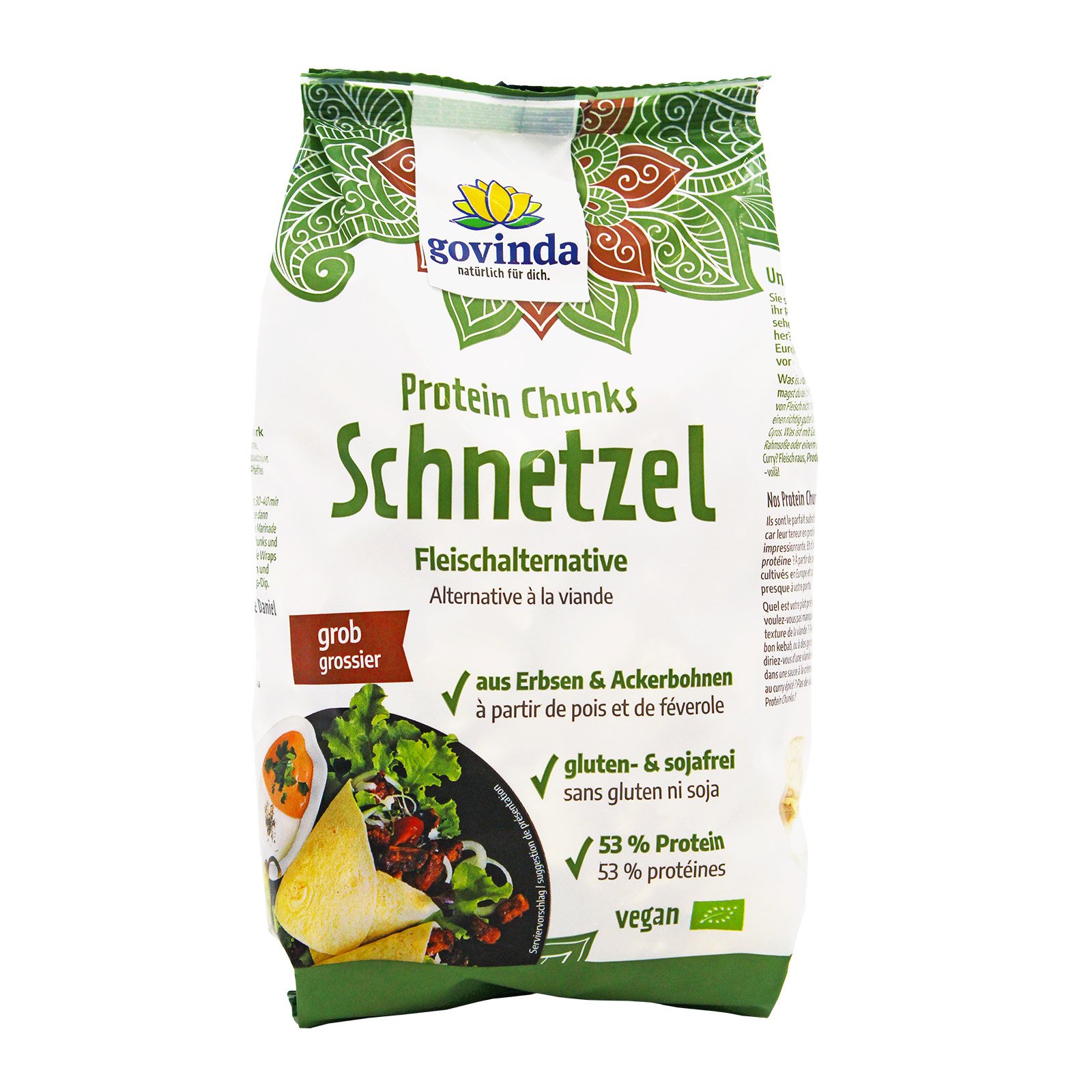 Govinda vegane Protein Chunks Schnetzel