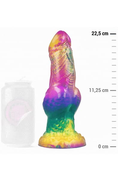 Iris Dildo With Rainbow Testicles Of Pleasure 22,5 cm Monster dildo
