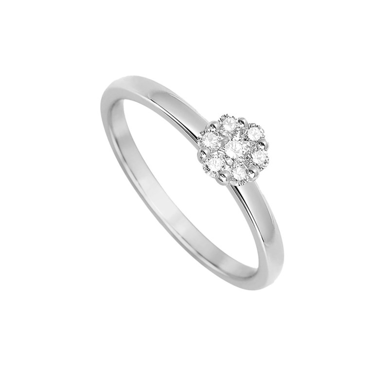 Bague Femme - Or 18 Carats - Diamant 0,2 Carats