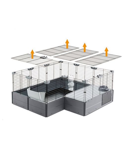 Ferplast Multipla Maxi - Dierenverblijf - 142.5x72x50 cm Grijs