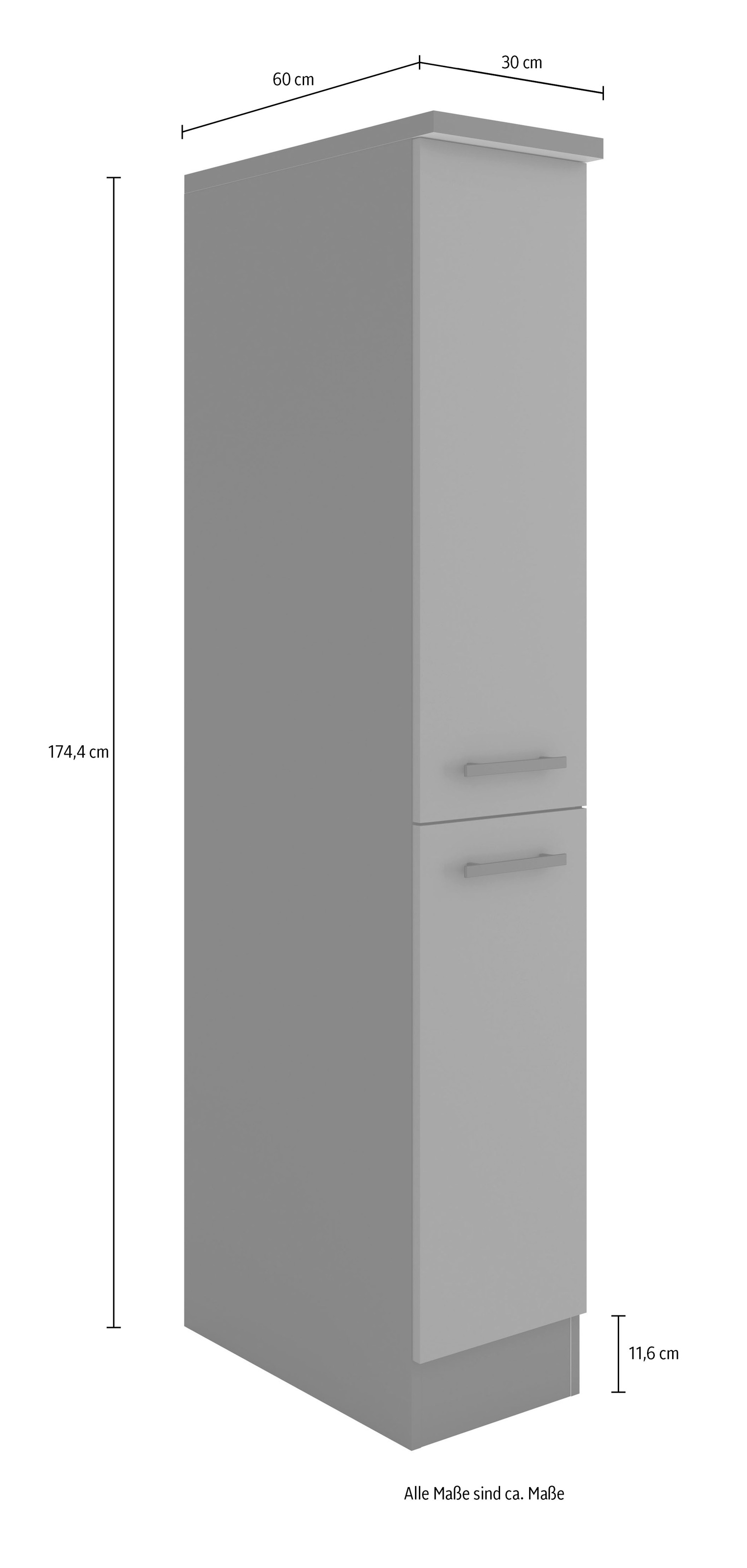 OPTIFIT Apothekerschrank »Palma« Breite 30 cm, Höhe 174,4 cm, 2 Auszüge, 5 Ablagen