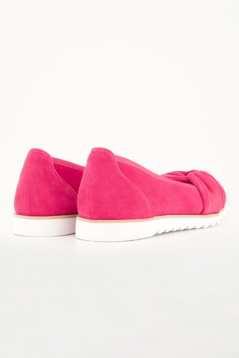 Ballerinas, Zierknoten, Velours, Weite H