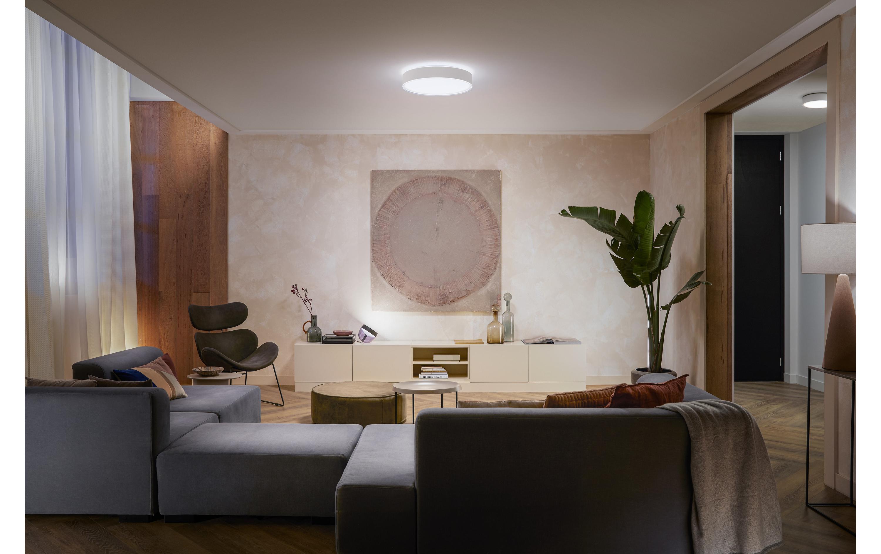 White Amb. Enrave Deckenleuchte L weiss 3300 lm + Dimmer<br>Deckenlampe steuerbar mit Philips Hue