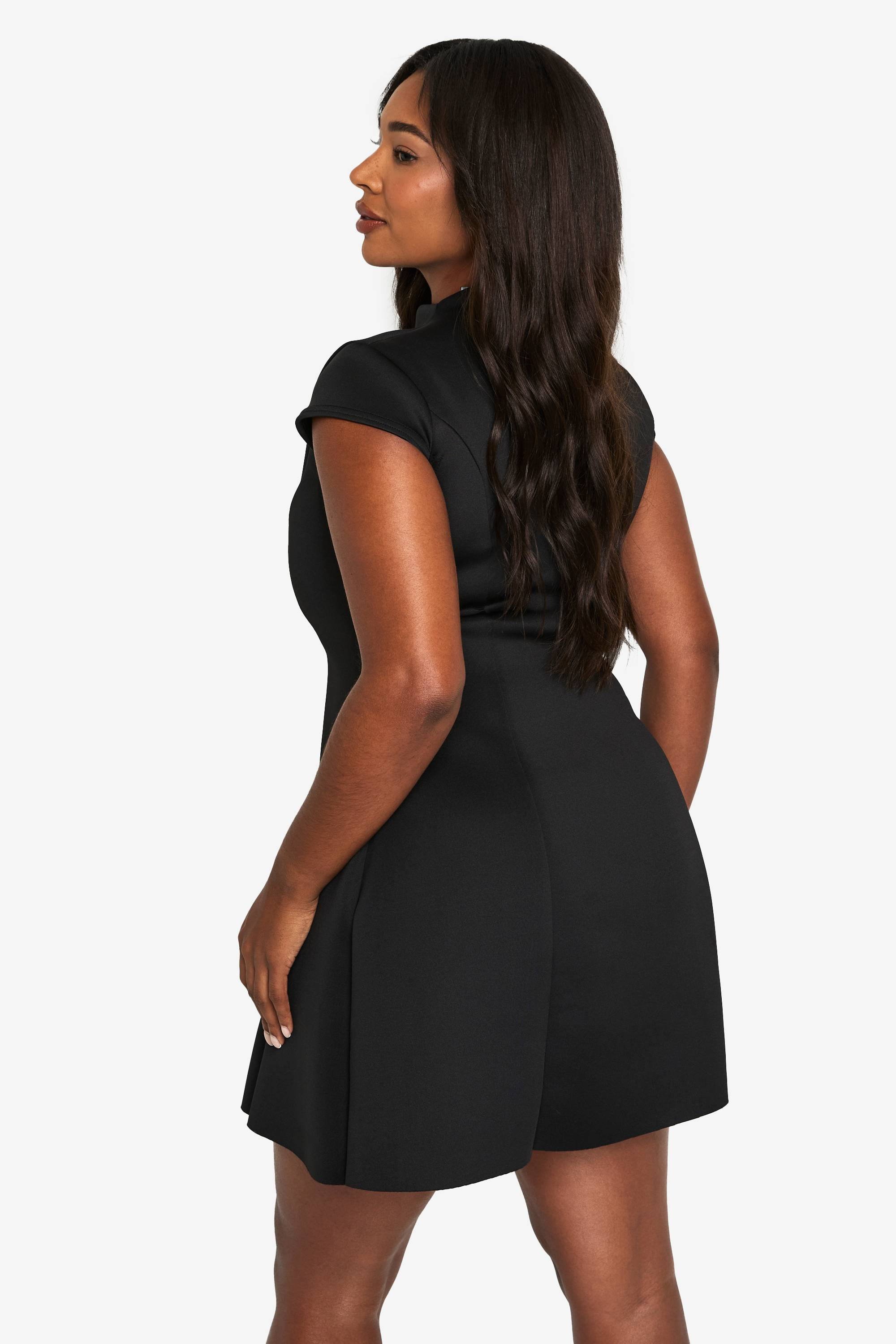 boohoo Robe mini skater structurée plus