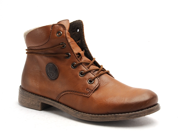 Rieker boots bottine plates femme 77423 marron