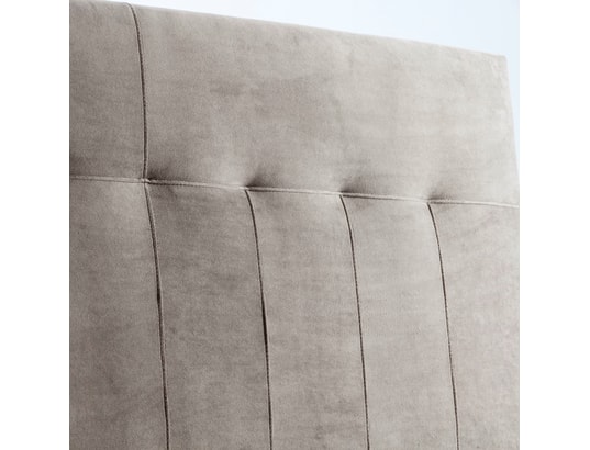 MARCKONFORT - Tête de lit tapissée napoles 160x100 cm gris, velours, pieds...
