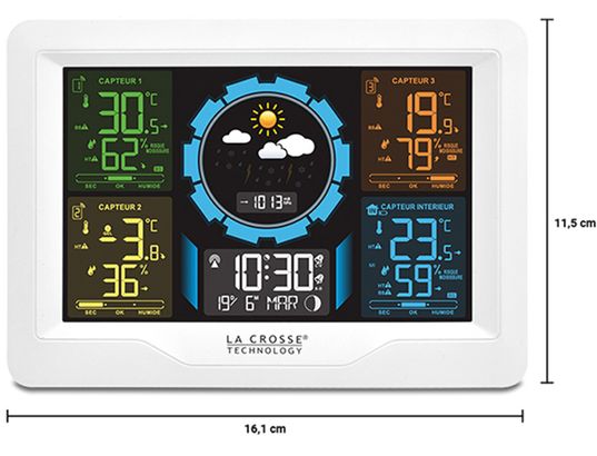 LA CROSSE TECH - Station météo WS6304 Blanc