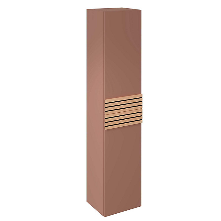 Colonne de salle de bains à suspendre ouverture droite Archi terracotta mat H. 160 x L. 35 cm