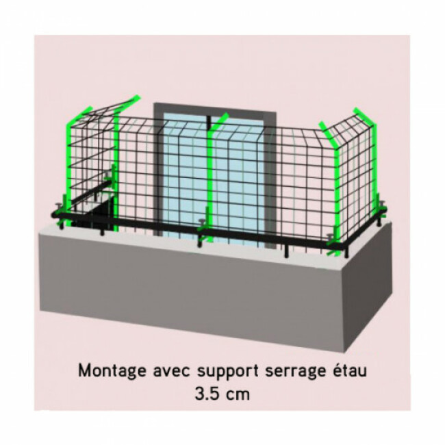 Filet de sécurité pour balcon vert olive