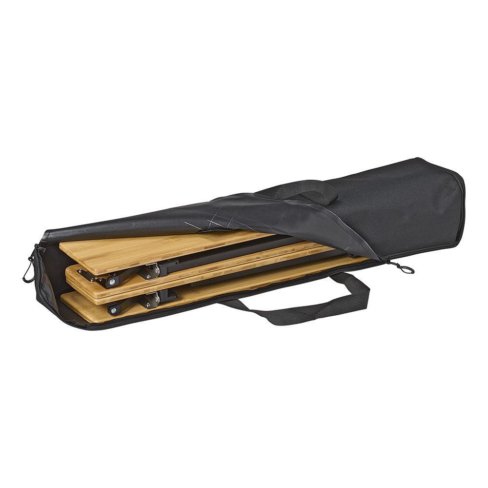 Campout bamboe opvouwbare campingtafel - 65 x 50 cm