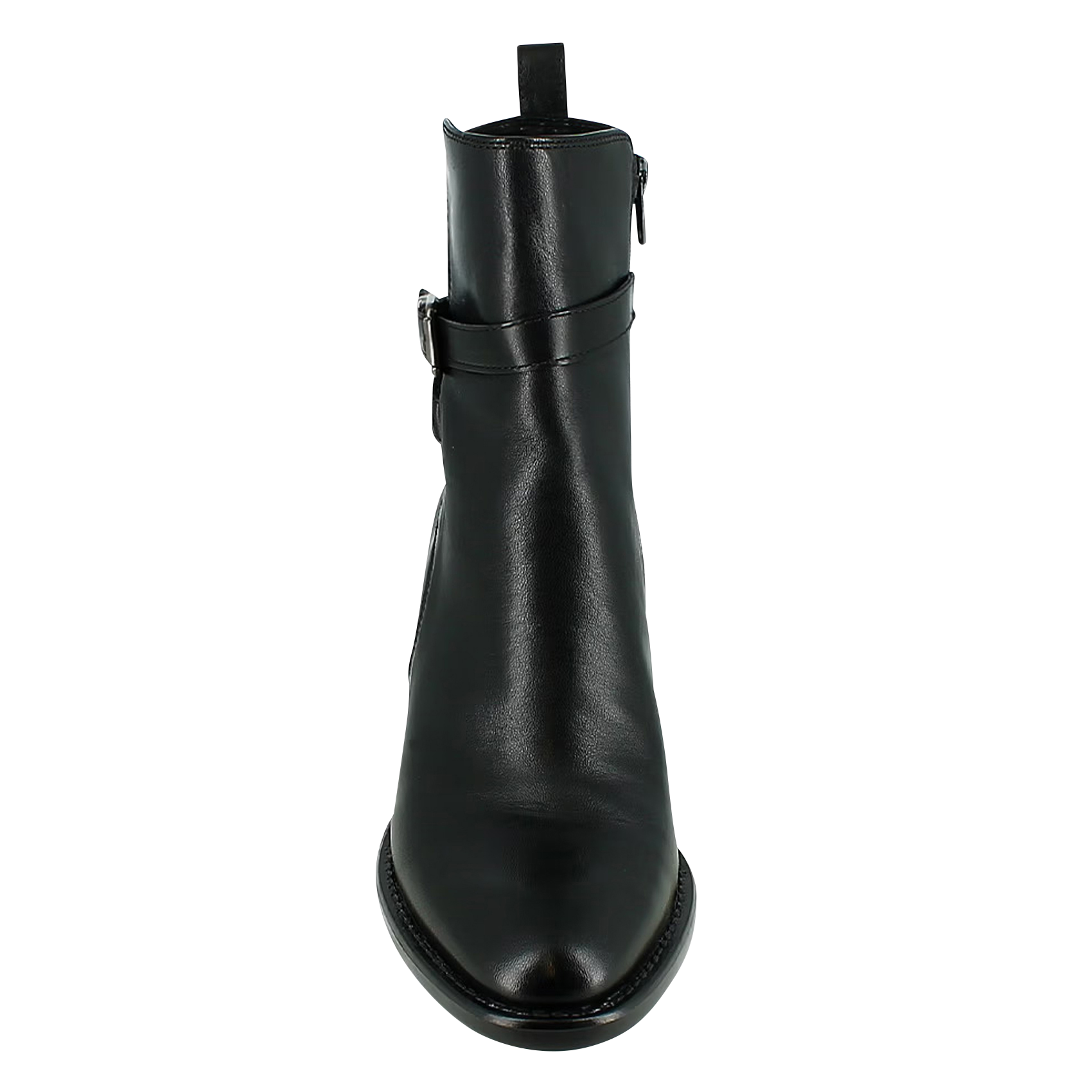 CAJOU - Bottines à talons en cuir | Noir