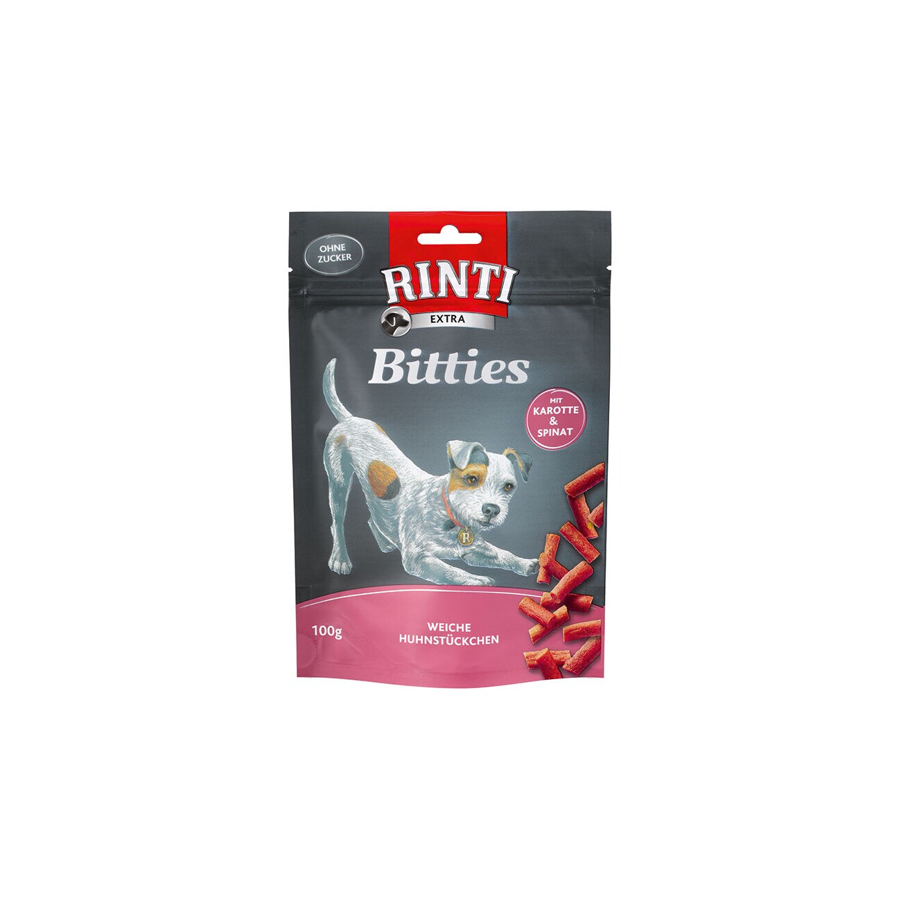 RINTI Bitties 12x100g Huhn mit Karotten und Spinat