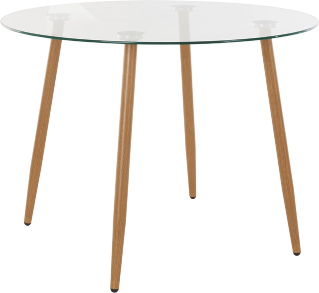 INOSIGN Essgruppe »Miller« Set, 5 Stk. tlg. Glastisch mit 4 Stühlen (Webstoff)