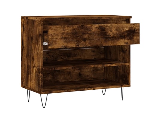 VIDAXL - Armoire à chaussures chêne fumé 70x36x60 cm bois d'ingénieri...