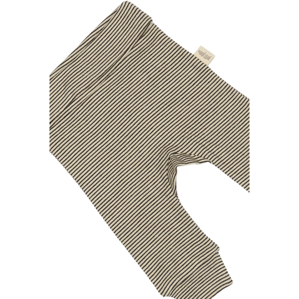 Køb Petit Piao Coffee Bean/Dark Off White PPDian Fold Leggings Stripe NOOS