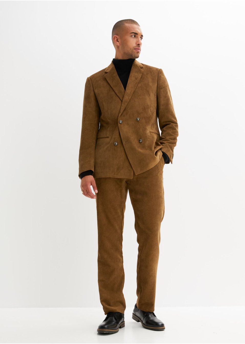 Pantalon chino en velours côtelé Regular Fit, Straight