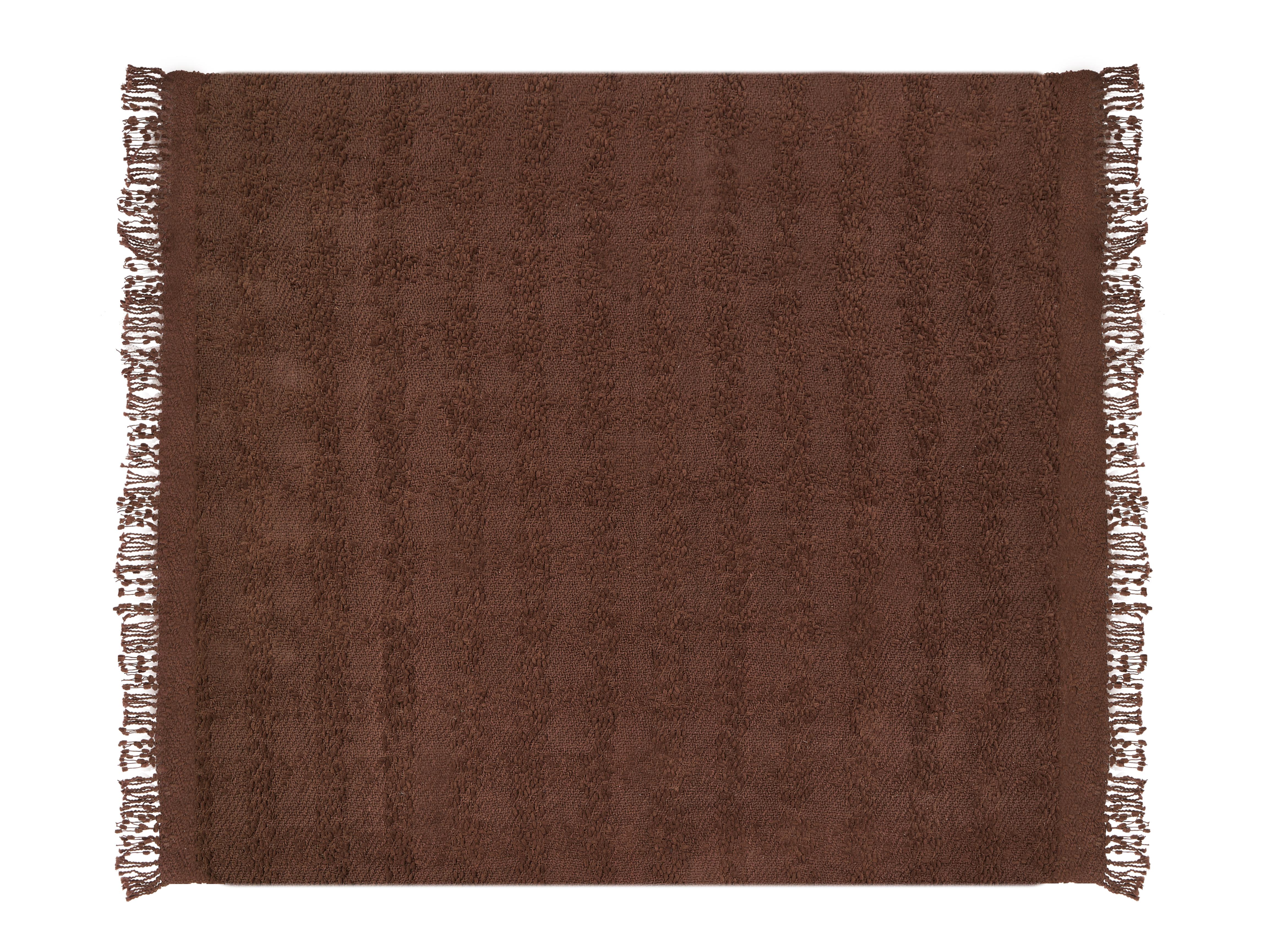 Plaid VELLA Katoen 220 x 240 cm Bruin