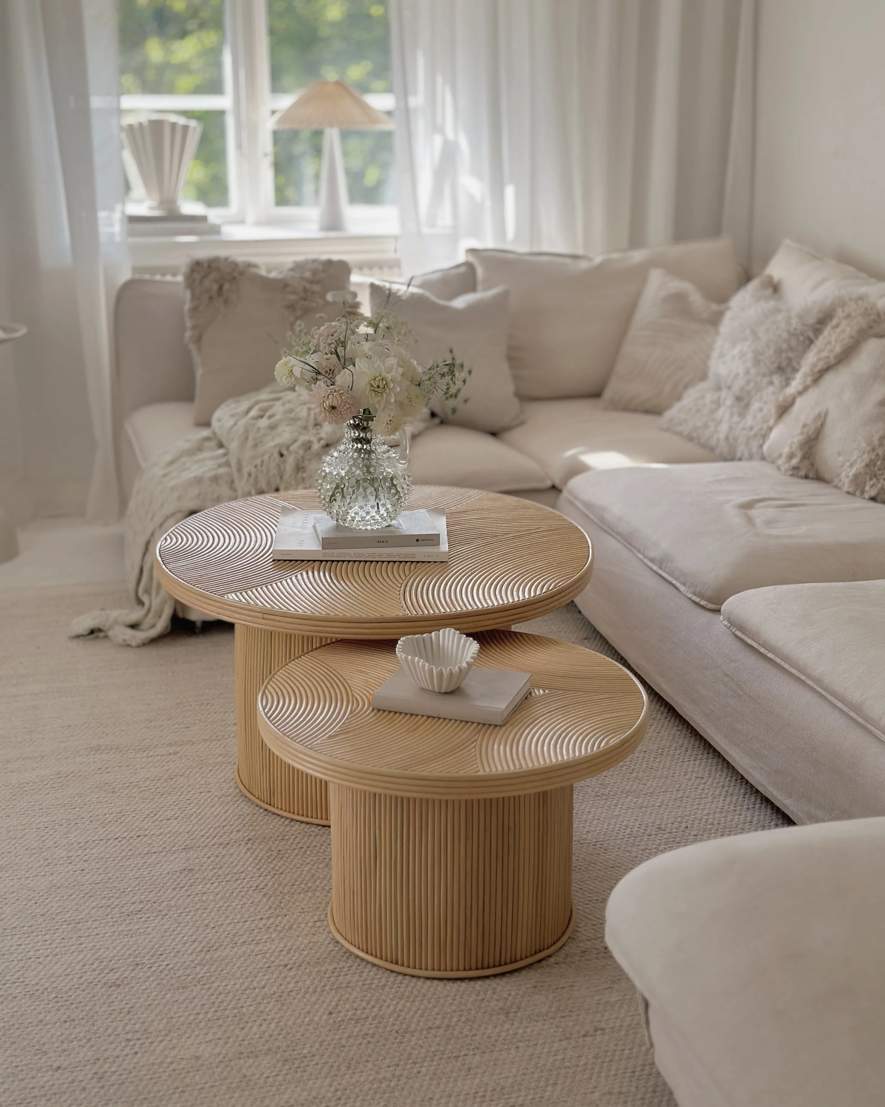Set van 2 salontafels ILIOS Rotan Natuurlijk