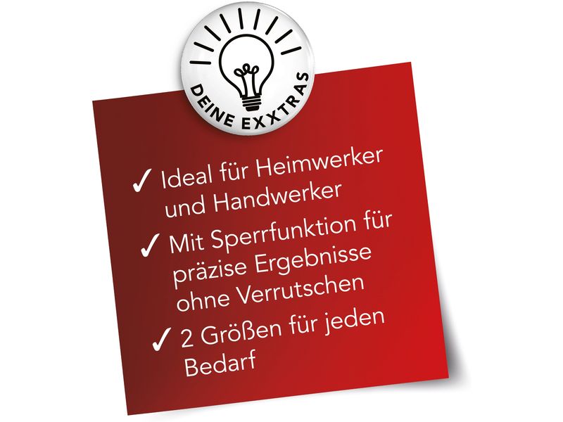 MAXXmee Konturenlehre Set 2-tlg. grau/rot Helfer beim Verlegen von Laminat und Parkett