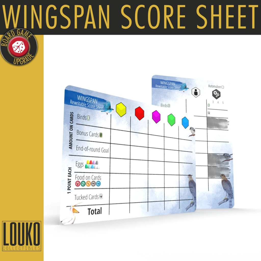 Wingspan - Feuille de score réinscriptible
