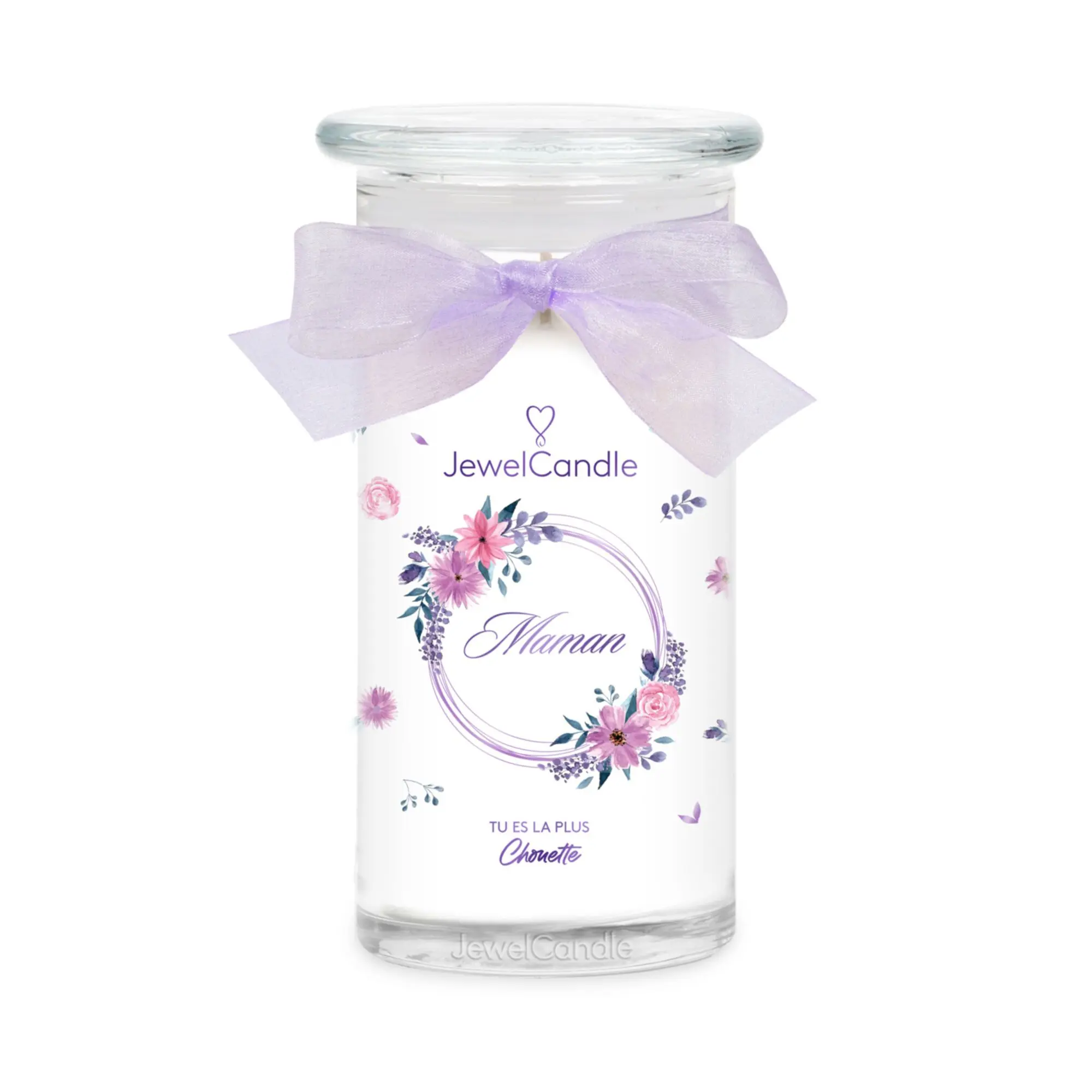 Jewel Candle - Maman tu es la plus chouette Boucles d'oreilles Or Bougie Bijou Argent 925 - Bougie