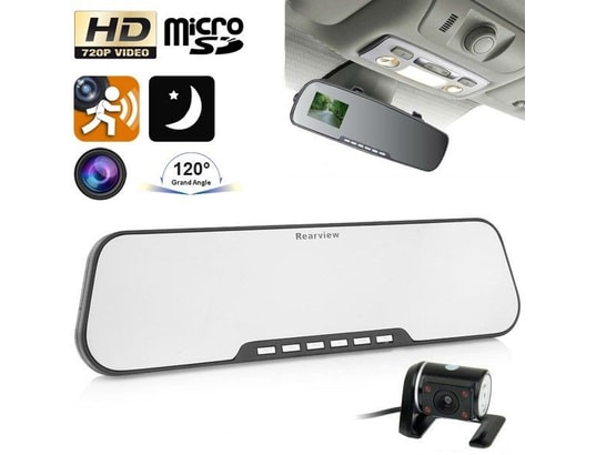 YONIS - Caméra sport Rétroviseur caméra dashcam hd vision nocturne aide au statio...