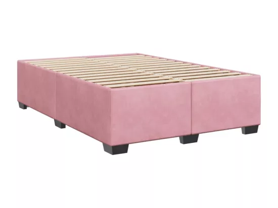 Sommier à lattes de lit avec matelas Rose 160x200 cm Velours