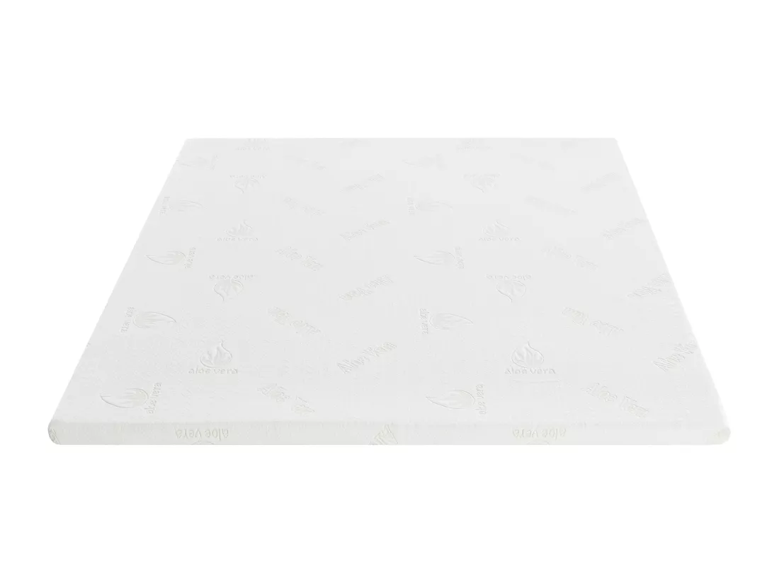 Surmatelas 180 x 200 cm luxe mémoire de forme coutil aloe vera ép.5cm - LACETO de NATUREA