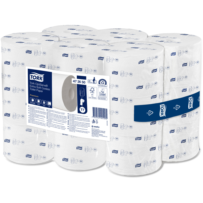 Tork Toilettenpapier OptiServe Coreless T7, 3-lagig, 18 Rollen