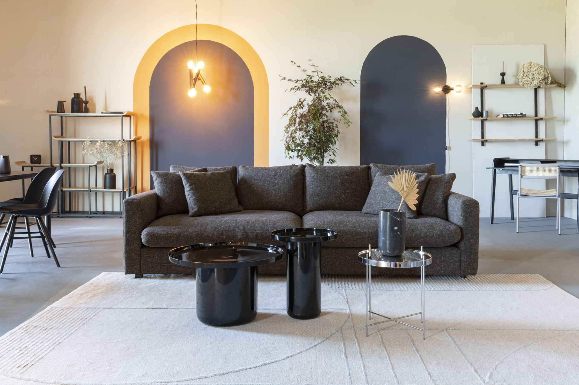 Zuiver 3-zitsbank Sense Zuiver Sense bank espresso